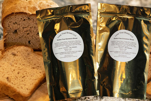 Two (2) Assorted Loaf mixes of Gluten Free  Bread - 1 Sandwich and 1 Cinnamon